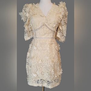 Ana Perez‎ Floral Lace Cream Bohemian